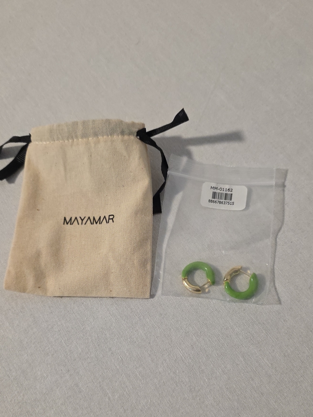 Mayamar Green Hoop Earrings